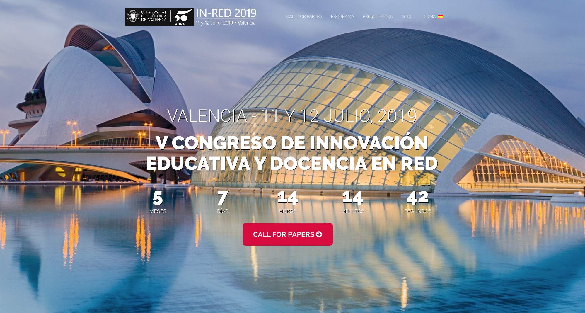V Congreso de Innovación Educativa y Docencia en Red (IN-RED 2019)